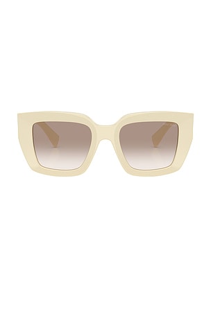 Miu Miu Square Sunglasses in Cream