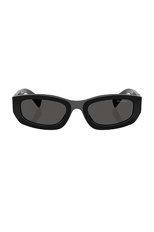 Miu Miu Rectangular Sunglasses in Black