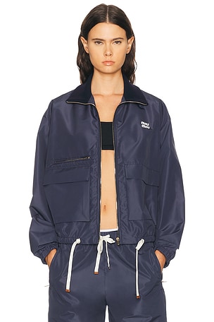 Miu Miu Tela Tec Jacket in Blue