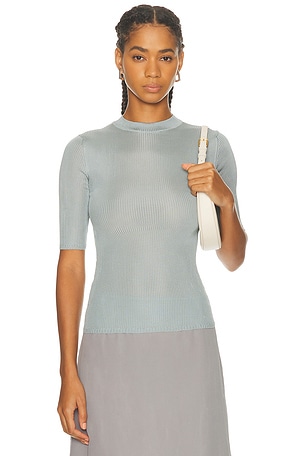 Miu Miu Short Sleeve Top in Blue