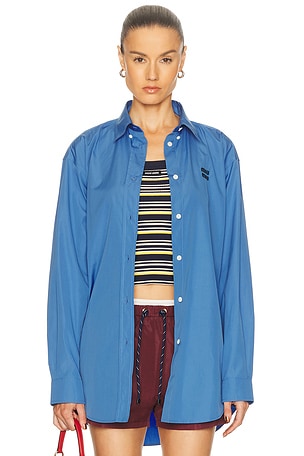 Miu Miu Popeline Shirt in Blue