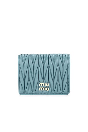 Miu Miu Matelasse Minuteria Cardholder in Black
