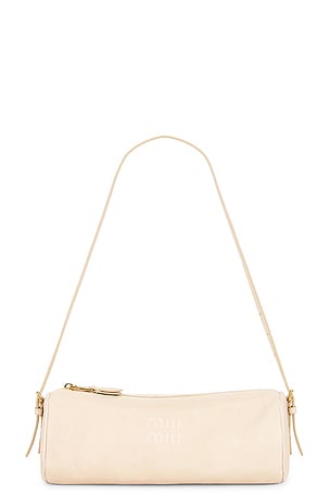 Miu Miu Nappa Aviator Contenitori Bag in Nude