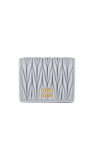Miu Miu Matelasse Wallet in Baby Blue