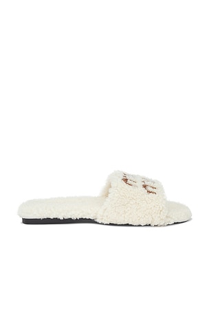 Miu Miu Flat Sandal in Beige