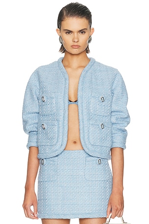 Marc Jacobs Pop J Marc Tweed Jacket in Blue