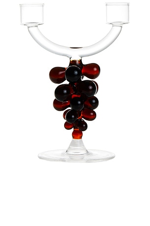 Maison Balzac Bordeaux Double Candle Holder in Orange