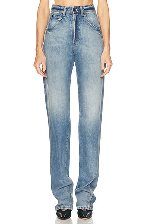 Maison Margiela High Waist Straight Leg in Blue