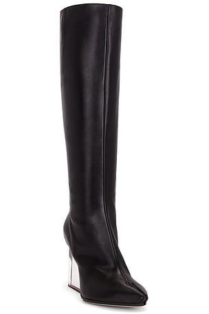 Maison Margiela Tabi Claw Plexi Knee High Boot in Black