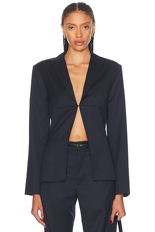 Mimchik Pinched Blazer in Navy