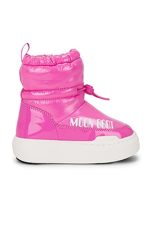 MOON BOOT Junior Park Tube Mid Glitter Waterproof Boot in Pink