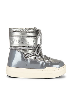 MOON BOOT Kids Junior Park Boot in Metallic Silver