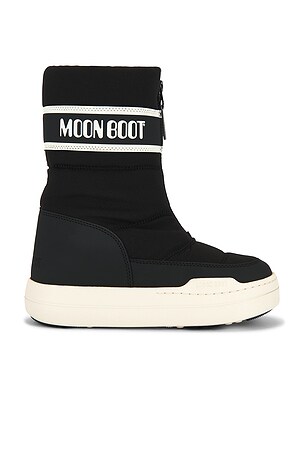 MOON BOOT Kids Junior Park High Zip Boot in Black