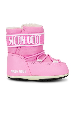 MOON BOOT Crib Nylon Boot in Pink