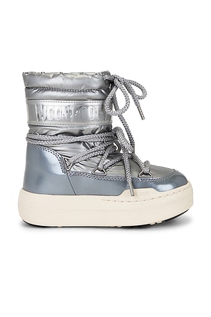 MOON BOOT Junior Park Boot in Metallic Silver