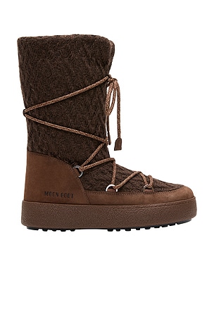 MOON BOOT X Guest in Residence Ltrack Knit Boot in Brown