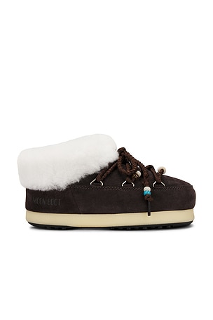MOON BOOT Evx Mule Suede Bead in Chocolate