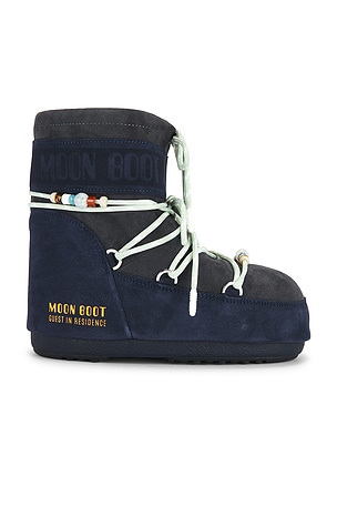 MOON BOOT X Guest in Residence Icon Low Suede Beads Boot in Blue