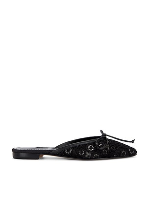 Manolo Blahnik Ballerimu 10 Mule in Black
