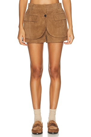 Monse Deconstructed Short in Brown