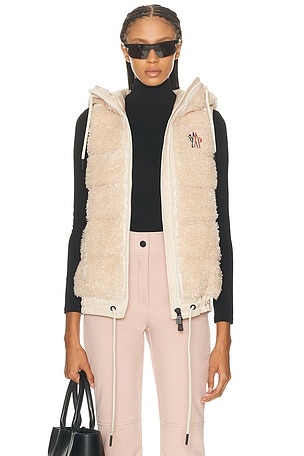 Moncler Grenoble Zip-Up Vest in Blush