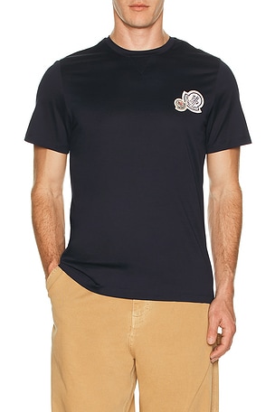 Moncler Short Sleeve Tee in Navy