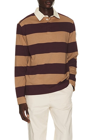 Moncler Long Sleeve Polo in Multi