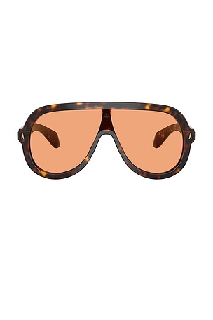 Moncler Sunsette Aviator Sunglasses in Brown