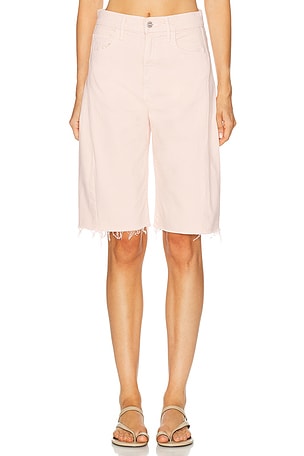 MOTHER The Half-pipe Bermuda Fray Shorts in Peach