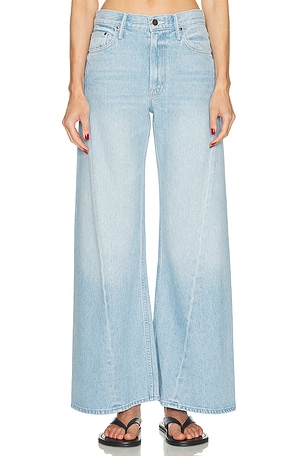 MOTHER The Lemon Twist Sneak Jeans in Baby Blue