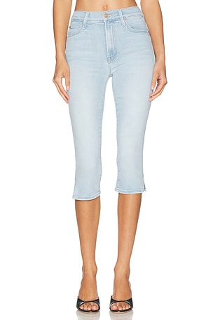 MOTHER The Stunner Zip Bunny Snip Jeans in Blue