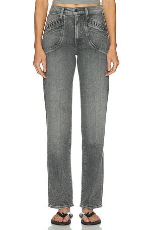 MOTHER The Rambler Utility Sneak Jeans in Grey