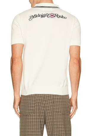 Midnight Rodeo Signature Sweater Polo in Cream