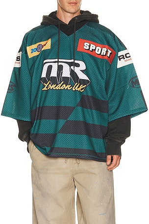 Martine Rose Oversized Hockey Jersey in Green
