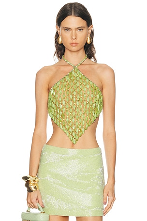 MAY MASHIAH Alora Top in Green