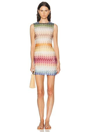Missoni Sleeveless Shift Mini Dress in Multi