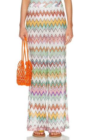 Missoni Straight Leg Trouser in Blue, Orange