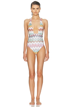 Missoni One Piece Swimsuit in Blue, Orange