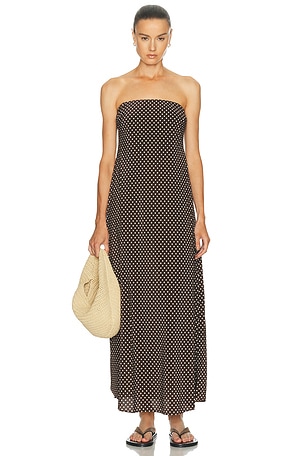 Matteau Bias Column Dress in Chocolate