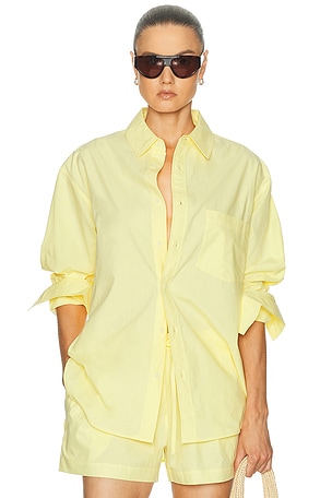 Matteau Relaxed Button Down Top in Yellow