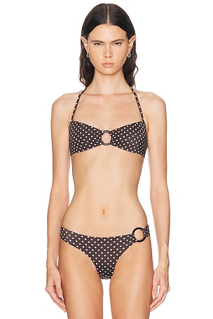 Matteau Bandeau Ring Bikini Top in Chocolate