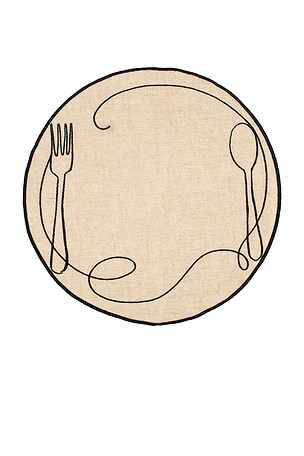 Misette Embroidered Linen Placemats Set Of 4 in Cream