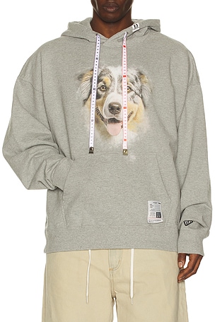 Maison MIHARA YASUHIRO Dog Printed Hoodie in Grey
