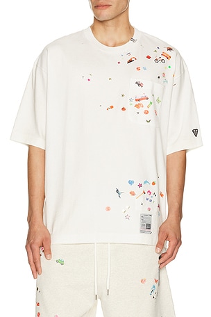 Maison MIHARA YASUHIRO Kids Sticker Tee in White