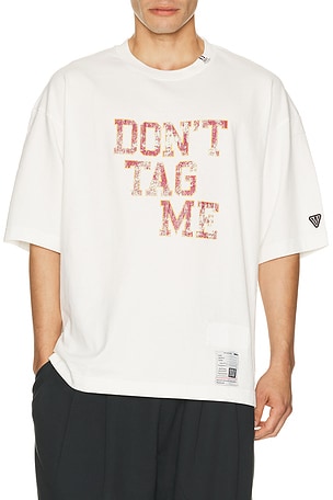 Maison MIHARA YASUHIRO Don'T Tag Me Printed Tee in White