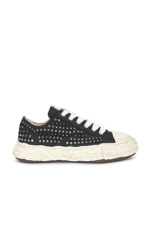 Maison MIHARA YASUHIRO Peterson 23Original Sole Studded Paint Canvas Low Top Sneaker in Black