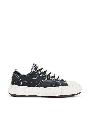 Maison MIHARA YASUHIRO Peterson23 Sole Ripping And Over Dyeing Canvas Low -Top Sneaker in Black
