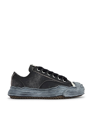 Maison MIHARA YASUHIRO Hank Original Sole Shrink Leather Low -Top Sneaker in Black