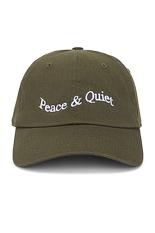 Museum of Peace and Quiet Wordmark Dad Hat in Green