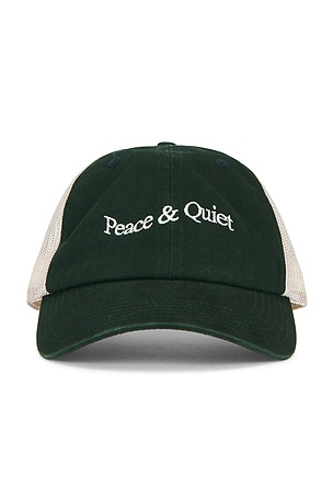 Museum of Peace and Quiet Wordmark Trucker Dad Hat in Green